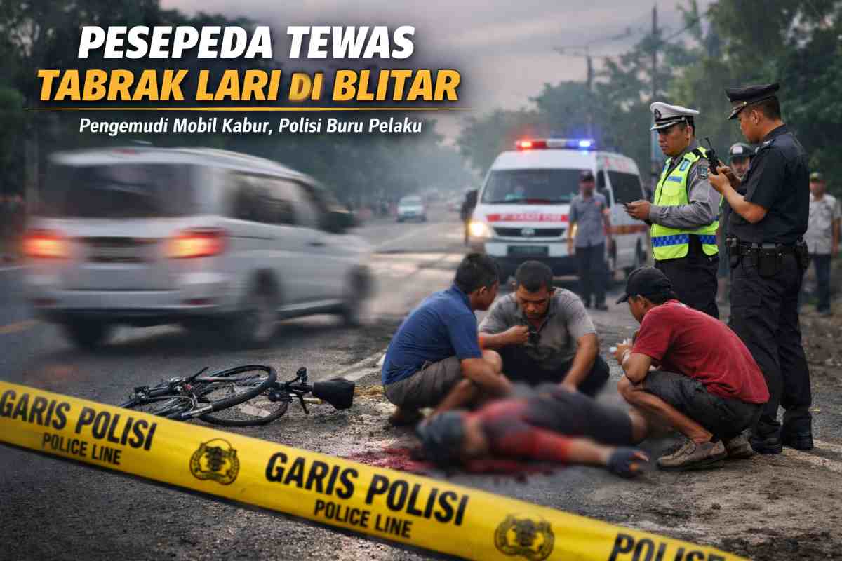 Pesepeda Tewas Tabrak Lari di Blitar