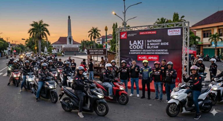 Puluhan Biker Honda Vario Ramaikan Blitar Lewat Satmori dan Night Ride Laki Code