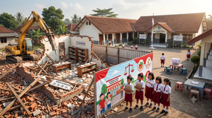 Perpustakaan Sekolah di Blitar Dirobohkan untuk Kopdes