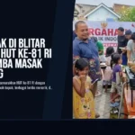 Bapak-bapak di Blitar Meriahkan HUT ke-81 RI dengan Lomba Masak Nasi Goreng