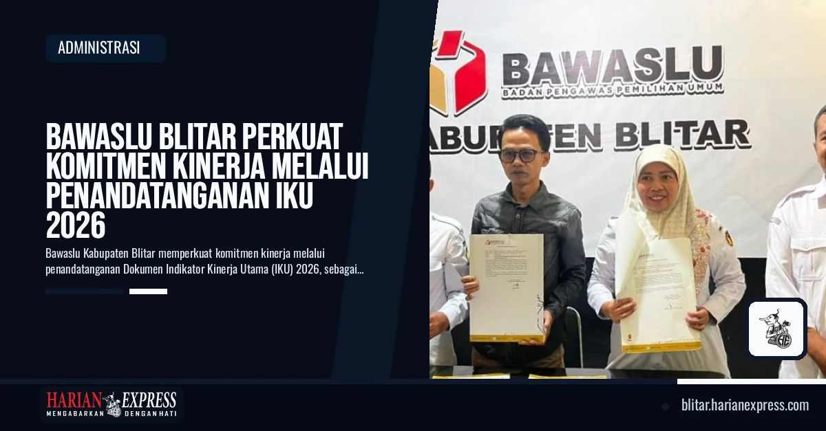 Bawaslu Blitar Perkuat Komitmen Kinerja Melalui Penandatanganan IKU 2026