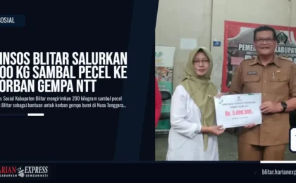 Dinsos Blitar Salurkan 200 Kg Sambal Pecel ke Korban Gempa NTT