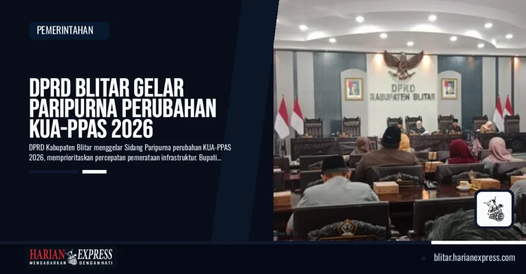 DPRD Blitar Gelar Paripurna Perubahan KUA-PPAS 2026