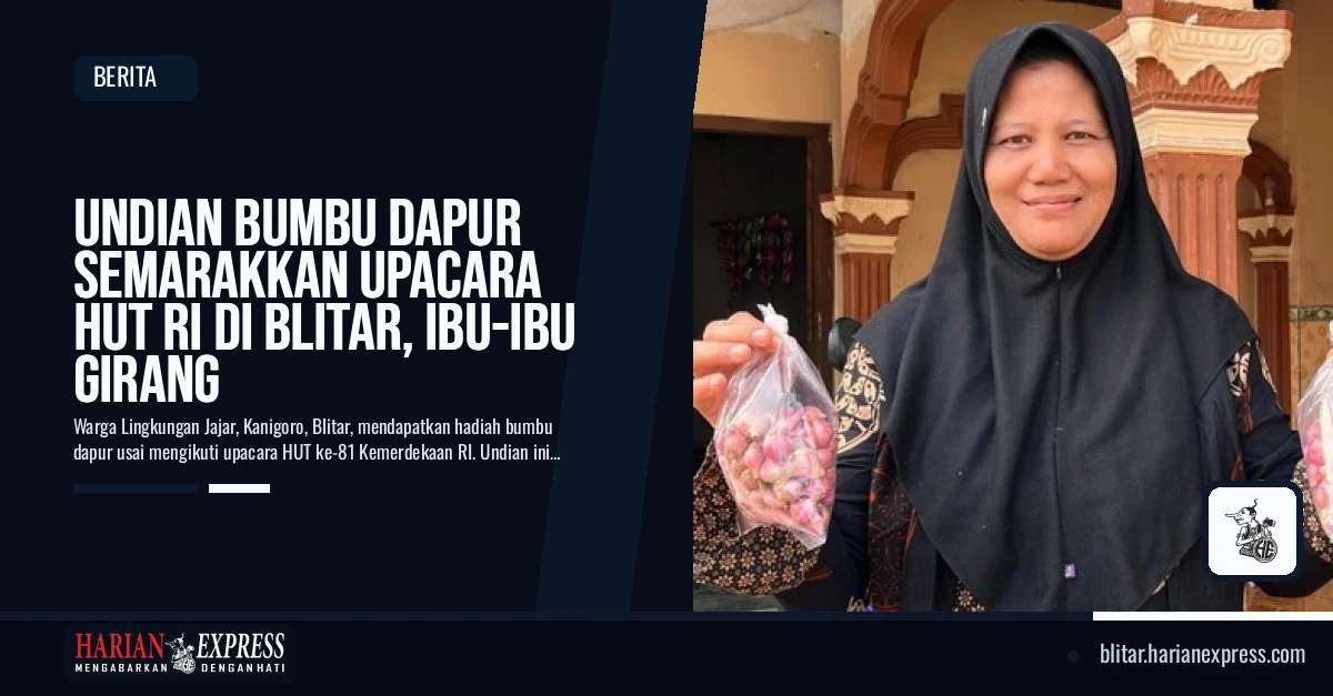 Undian Bumbu Dapur Semarakkan Upacara HUT RI di Blitar, Ibu-ibu Girang