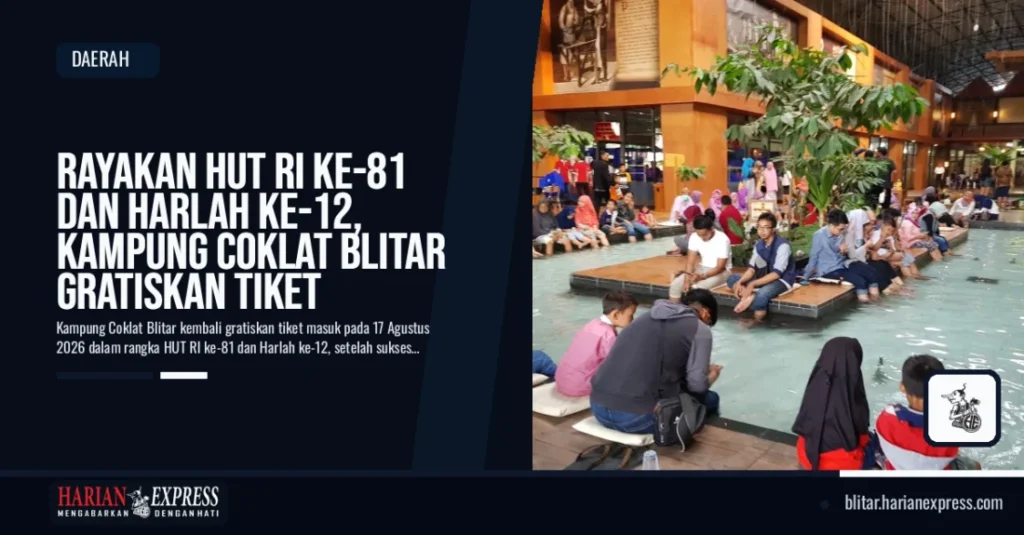 Rayakan HUT RI Ke-81 dan Harlah Ke-12, Kampung Coklat Blitar Gratiskan Tiket