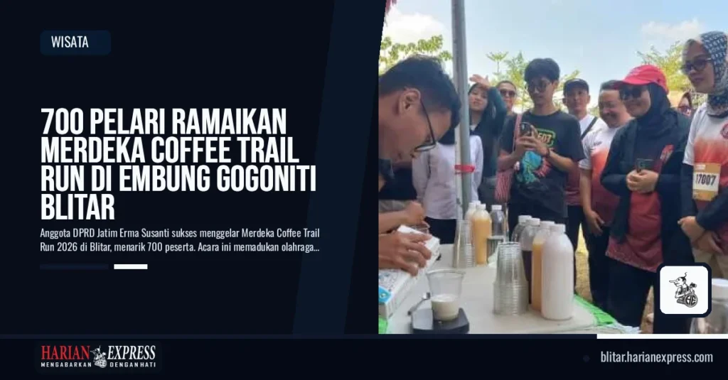 700 Pelari Ramaikan Merdeka Coffee Trail Run di Embung Gogoniti Blitar