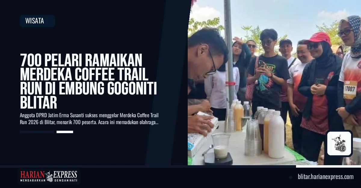 700 Pelari Ramaikan Merdeka Coffee Trail Run di Embung Gogoniti Blitar