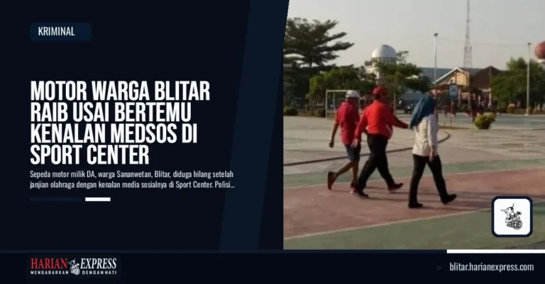 Motor Warga Blitar Raib Usai Bertemu Kenalan Medsos di Sport Center