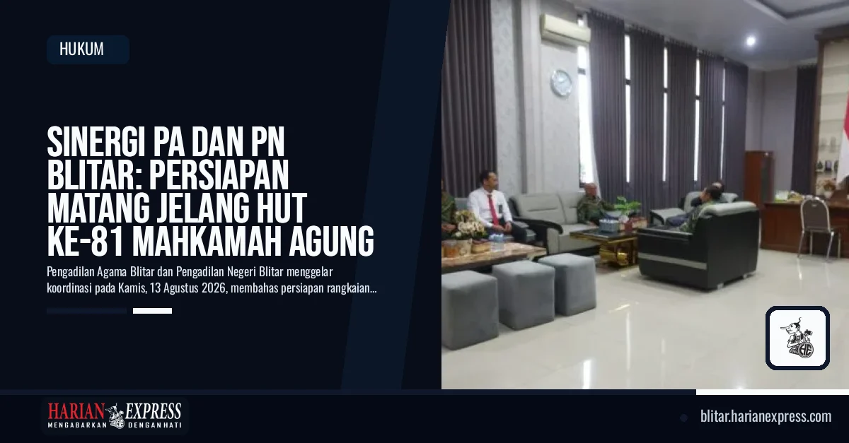 Sinergi PA dan PN Blitar: Persiapan Matang Jelang HUT ke-81 Mahkamah Agung