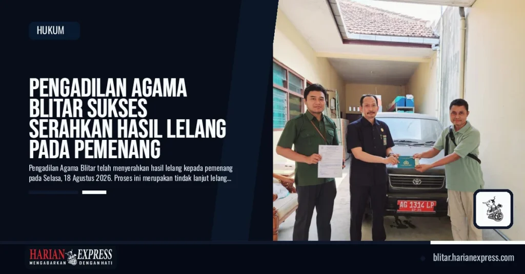 Pengadilan Agama Blitar Sukses Serahkan Hasil Lelang pada Pemenang