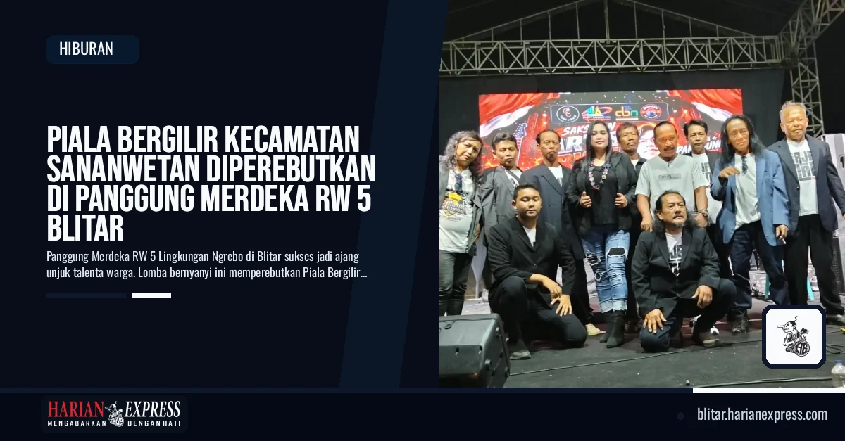 Piala Bergilir Kecamatan Sananwetan Diperebutkan di Panggung Merdeka RW 5 Blitar
