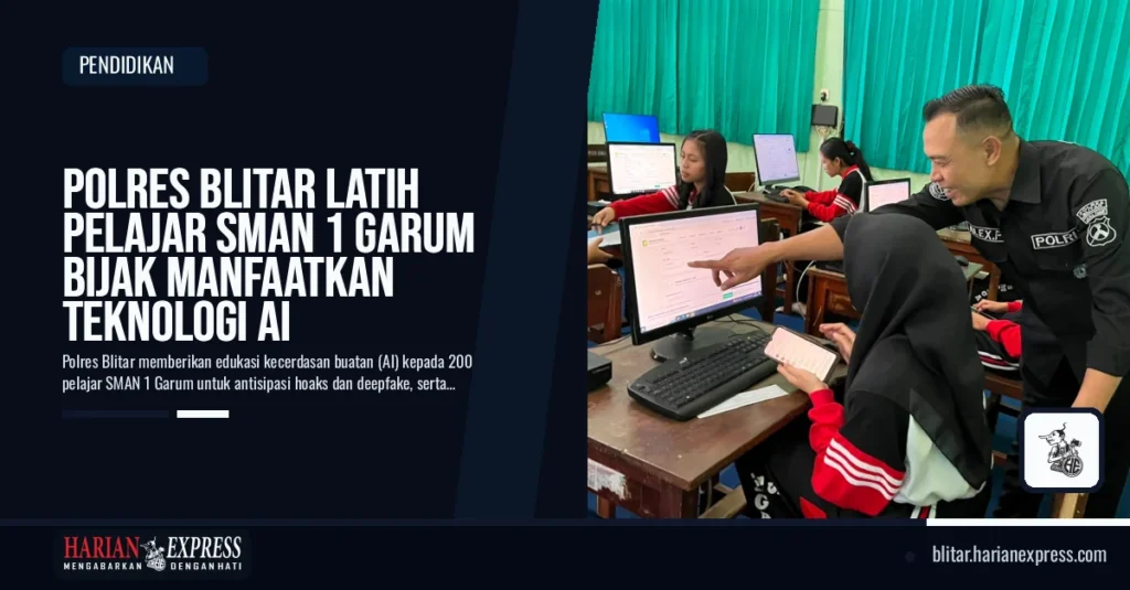 Polres Blitar Latih Pelajar SMAN 1 Garum Bijak Manfaatkan Teknologi AI
