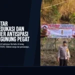 Polresta Blitar Gencarkan Edukasi dan Pasang Banner Antisipasi Karhutla di Gunung Pegat