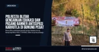 Polresta Blitar Gencarkan Edukasi dan Pasang Banner Antisipasi Karhutla di Gunung Pegat