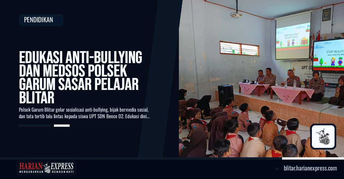 Edukasi Anti-Bullying dan Medsos Polsek Garum Sasar Pelajar Blitar