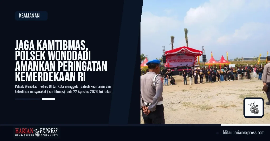 Jaga Kamtibmas, Polsek Wonodadi Amankan Peringatan Kemerdekaan RI