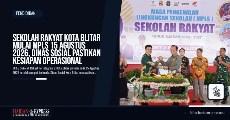 Sekolah Rakyat Kota Blitar Mulai MPLS 15 Agustus 2026, Dinas Sosial Pastikan Kesiapan Operasional