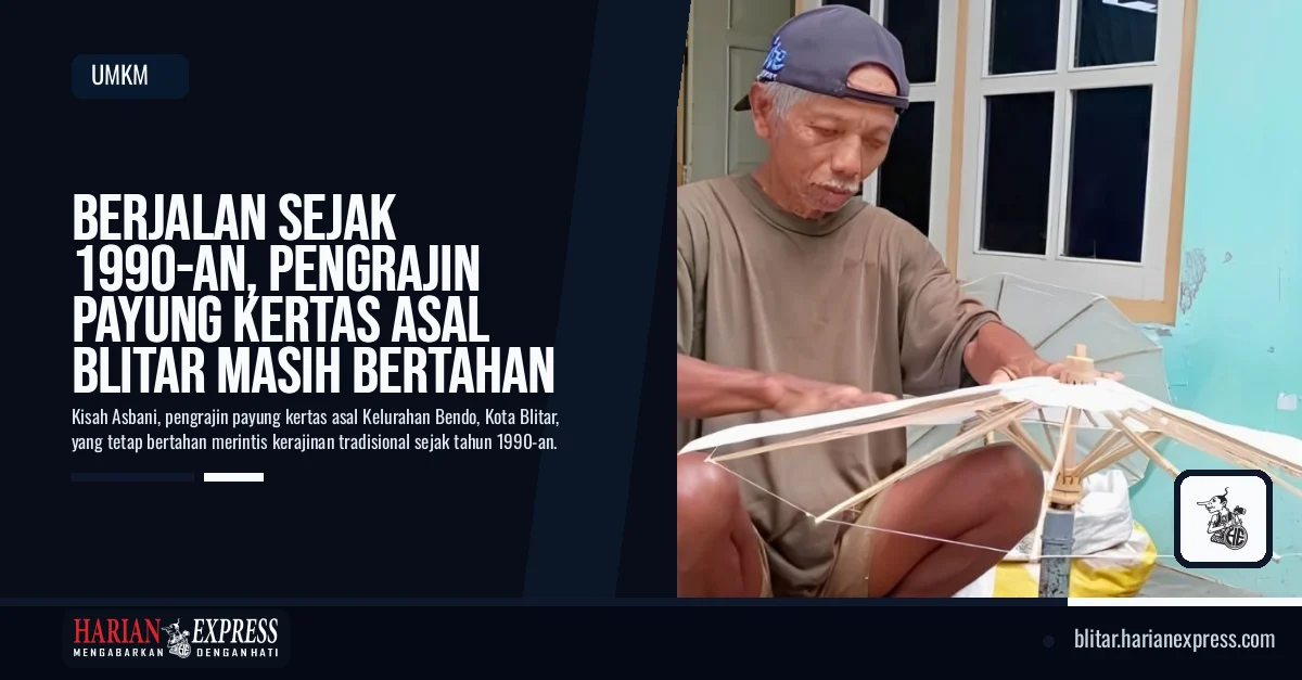 Berjalan Sejak 1990-an, Pengrajin Payung Kertas Asal Blitar Masih Bertahan