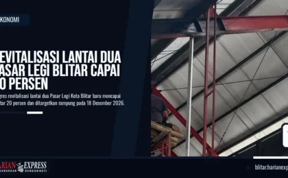 Revitalisasi Lantai Dua Pasar Legi Blitar Capai 20 Persen